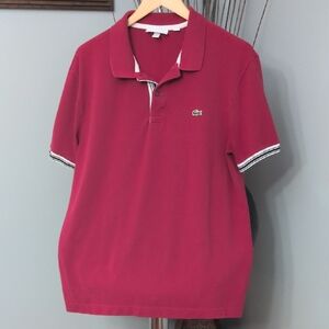 Lacoste Men's Burgundy Polo Shirt